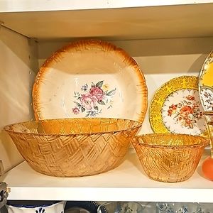 Set of 2 Carnival Glass Bowls